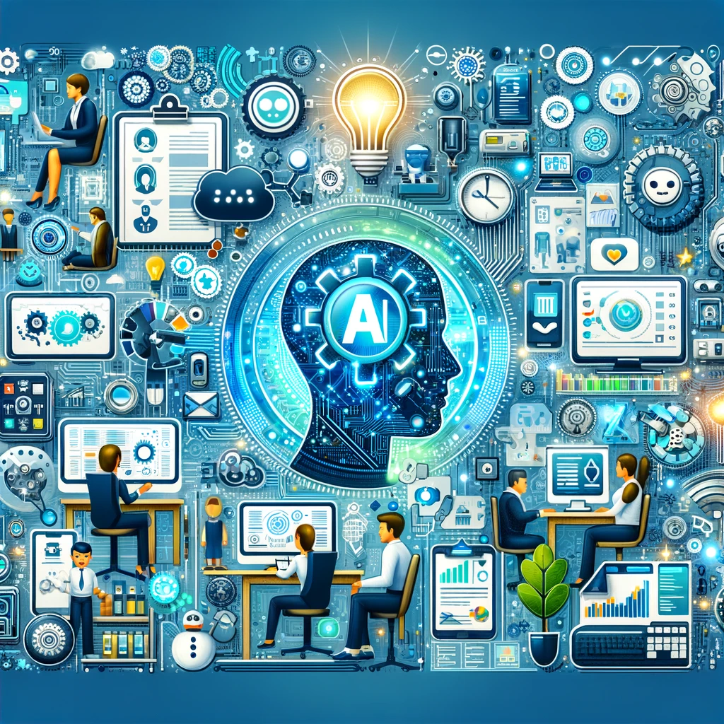 The concept of artificial intelligence is shown in a blue background, highlighting its significance for AI Technology.