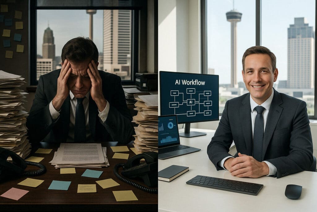 Before and after business transformation scenarios