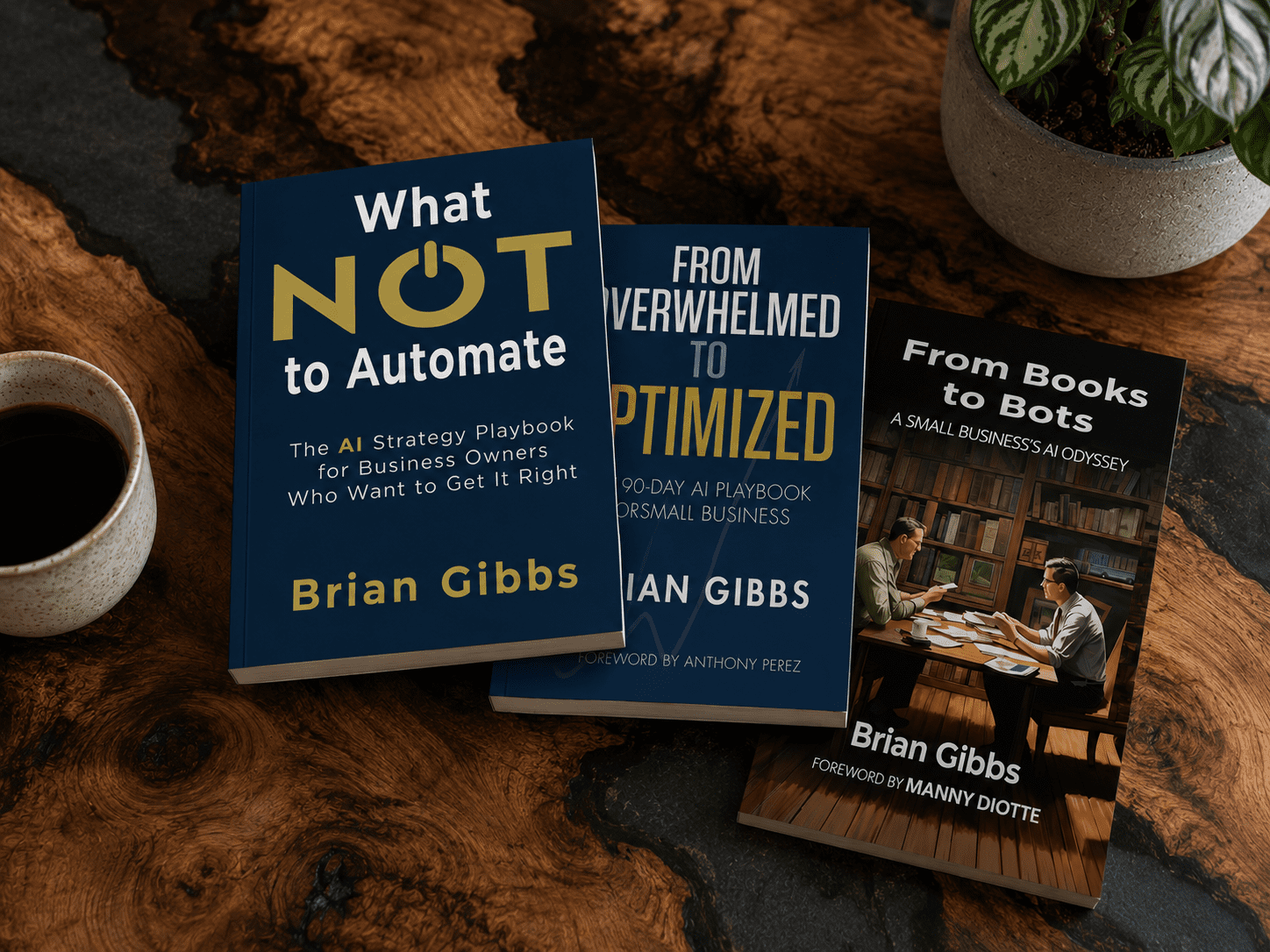 Three books. The same framework the advisory work is built on.